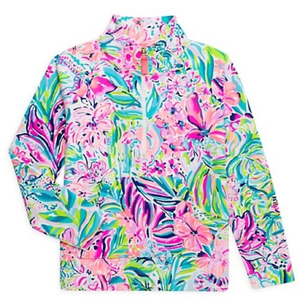 Lilly Pulitzer Kids Girl's UPF 50+ Little Skipper Popover Size XL 12/14